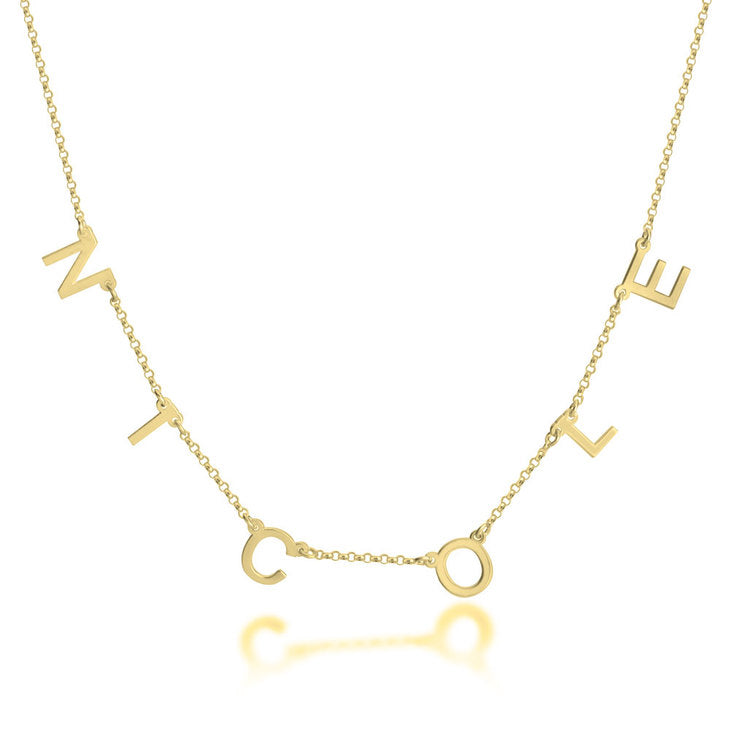 Dangling Mini Initial Name Necklace - Kerry Washington