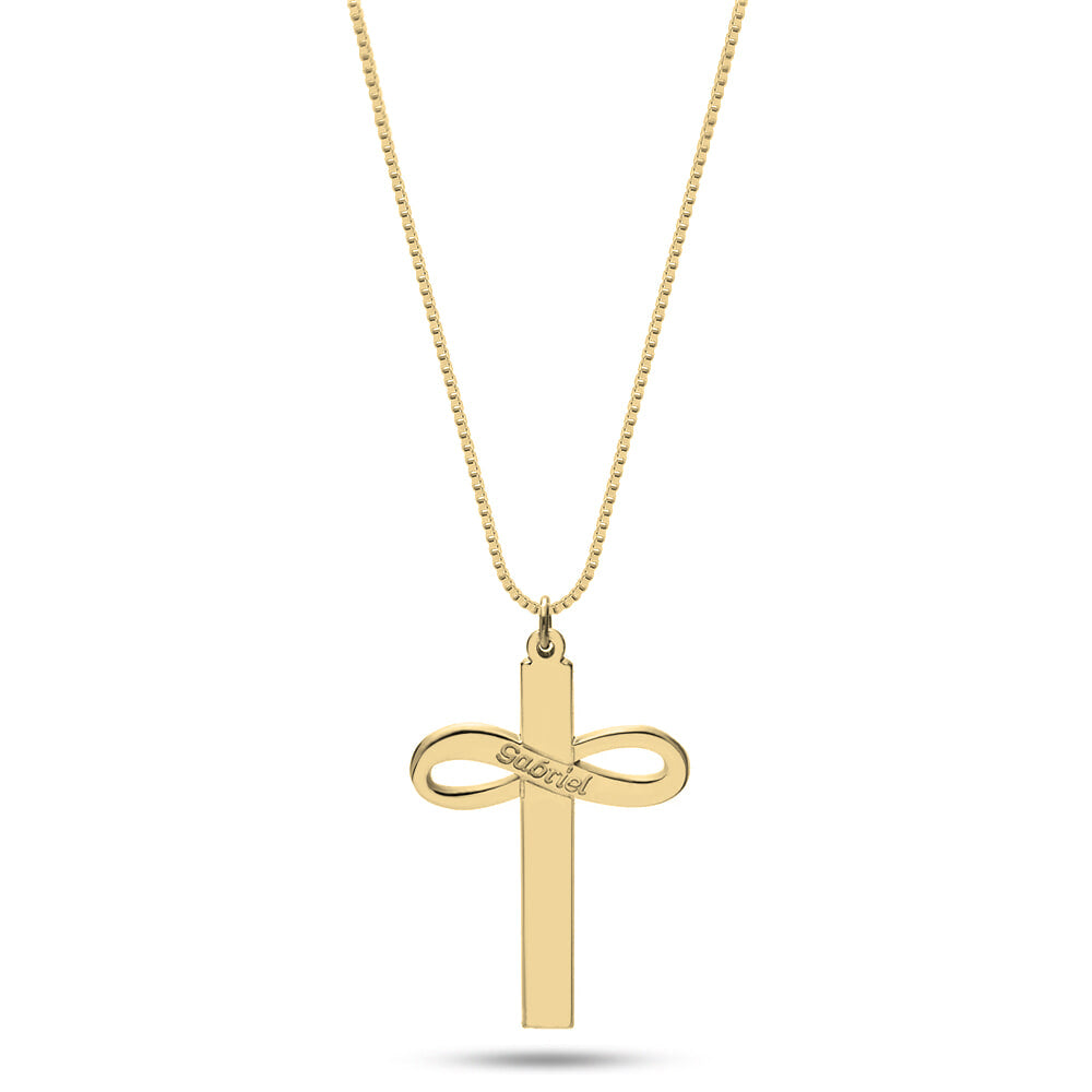 infinity Cross Name Necklace ON-1850-VLI