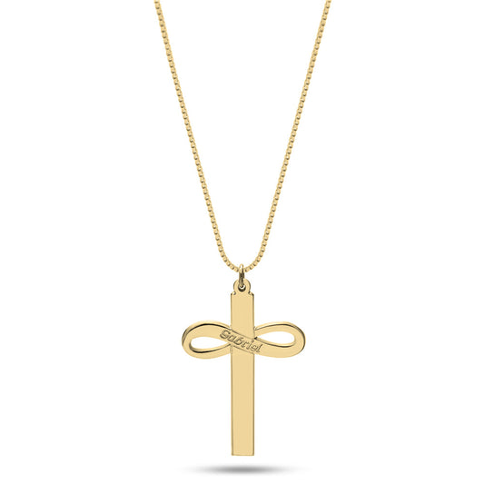 infinity Cross Name Necklace ON-1850-VLI