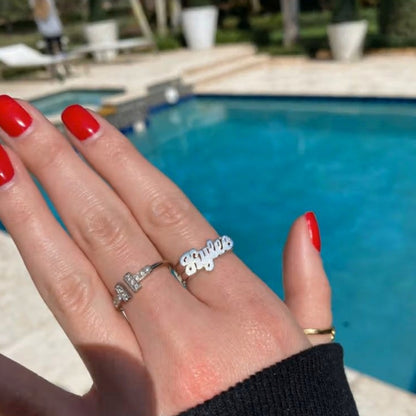 kylee sterling silver 6mm name ring
