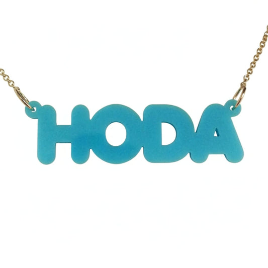 Capital Letter Acrylic Nameplate Necklace Purple Mermaid Designs