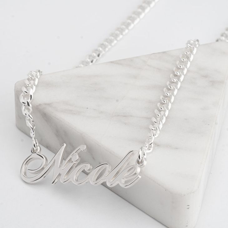 Name Necklace on Cuban Chain 3