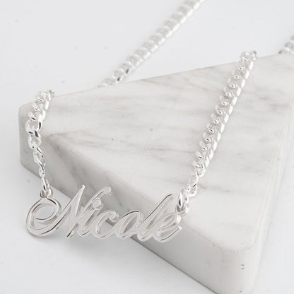 Name Necklace on Cuban Chain 3