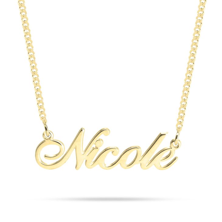 Name Necklace on Cuban Chain