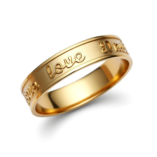 Personalized Promise Ring - High Relief Band 5mm