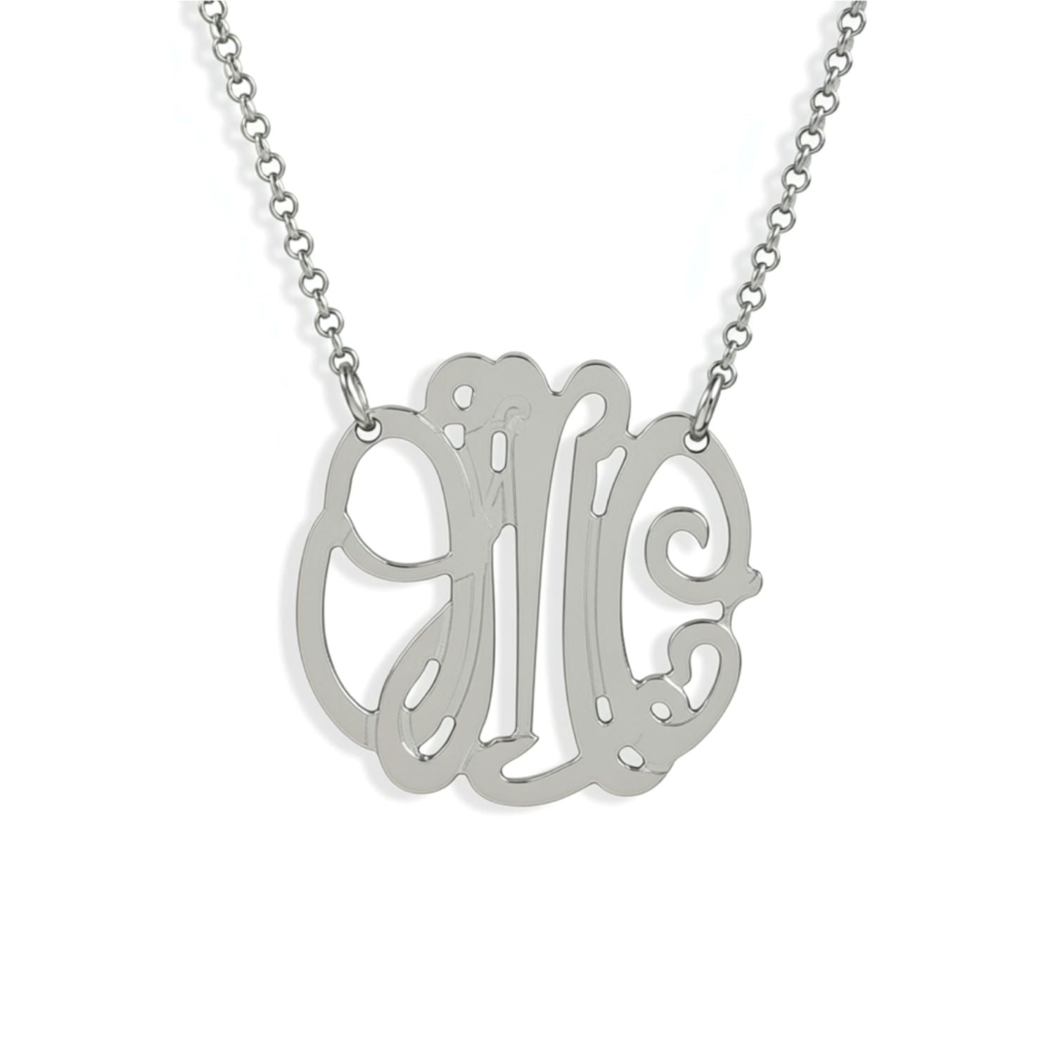 Sterling Silver Petite Monogram Necklace