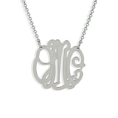 Sterling Silver Petite Monogram Necklace