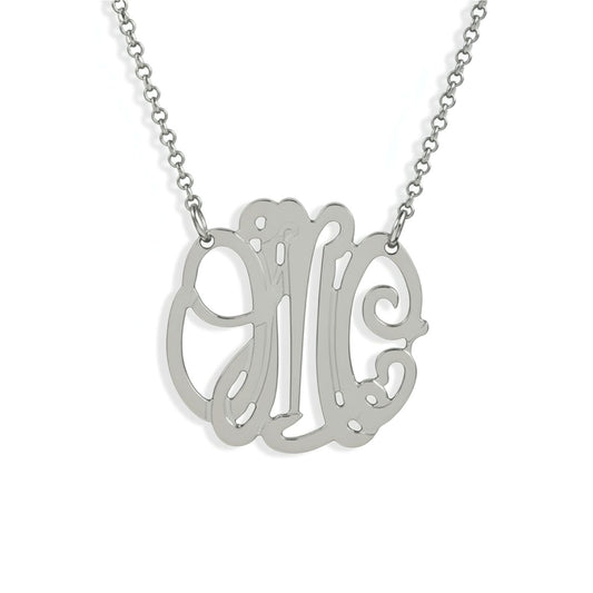 Sterling Silver Petite Monogram Necklace