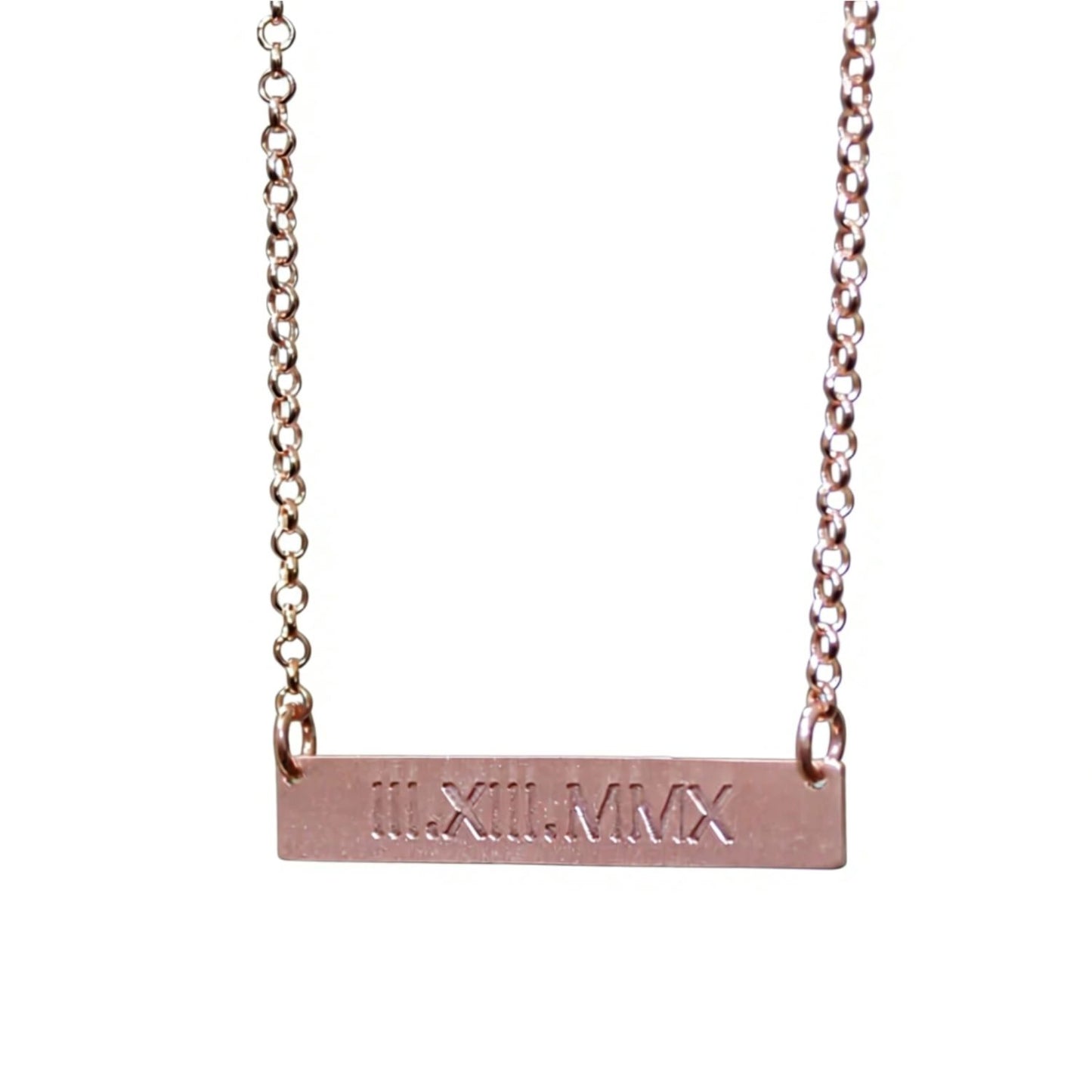 Roman Numeral Bar Necklace 3