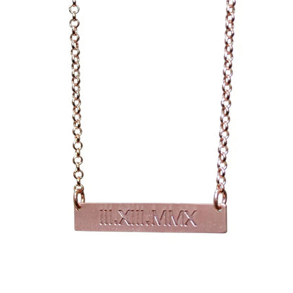 Roman Numeral Bar Necklace 3