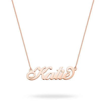 Rose Gold Carrie Style Name Necklace 3