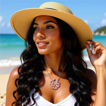 rose gold monogram necklace 6
