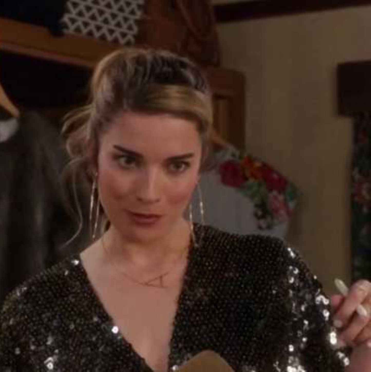 Extra Large Sideways Initial Necklace-Alexis / Schitt's Creek