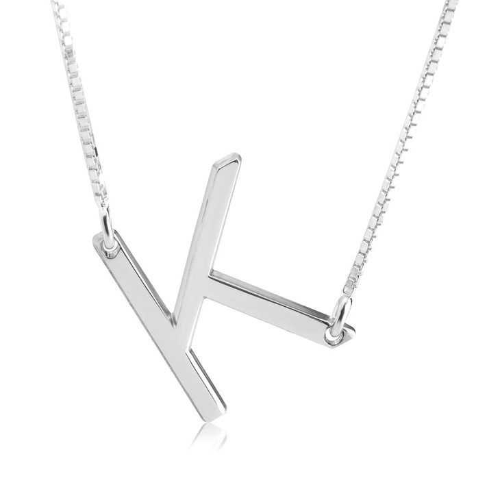 Sideways Initial Necklace 4