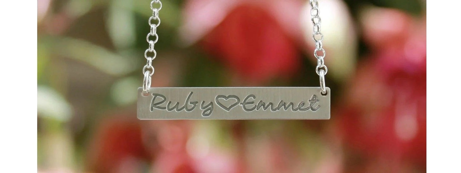 sterling silver engraved necklace