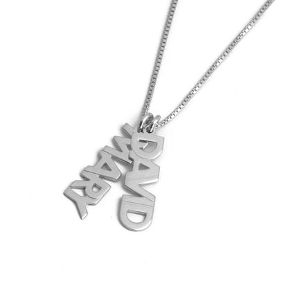 Multiple Vertical Name Necklace