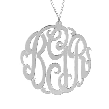 Sterling Silver Monogram Necklaces | Monogram Jewelry | Be Monogrammed