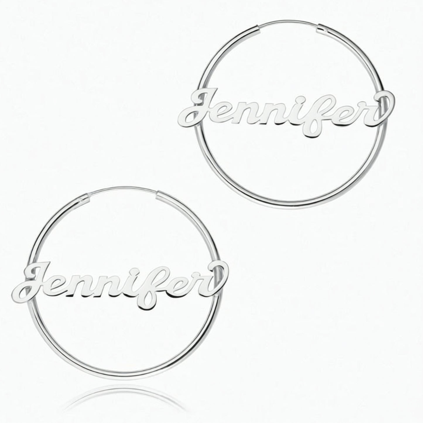 sterling silver name hoop earrings
