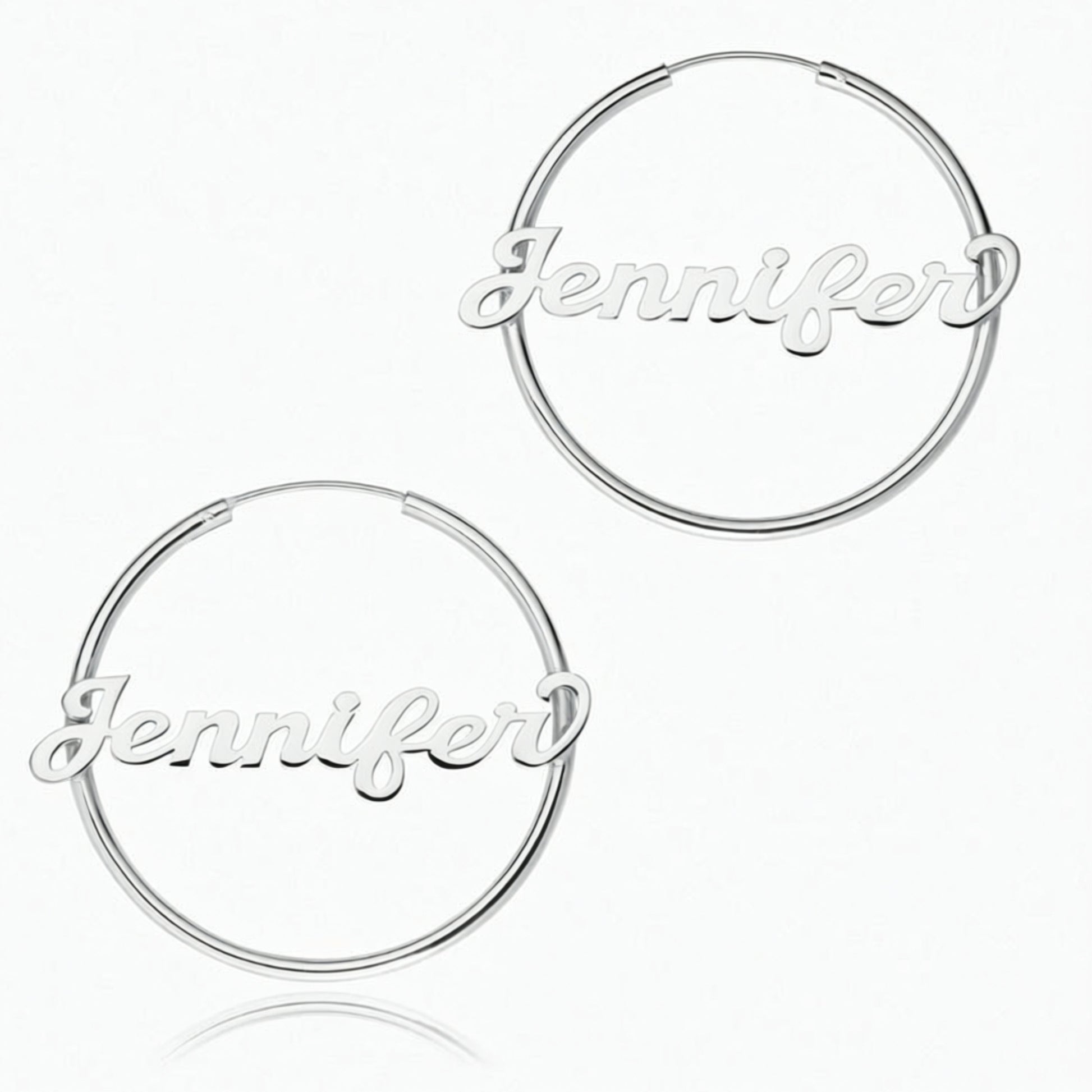 sterling silver name hoop earrings
