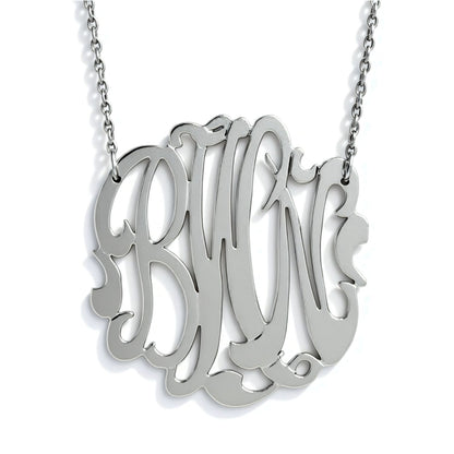 Medium Lace Monogram Necklace