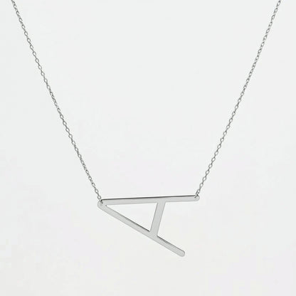 Extra Large Sideways Initial Necklace-Alexis / Schitt's Creek