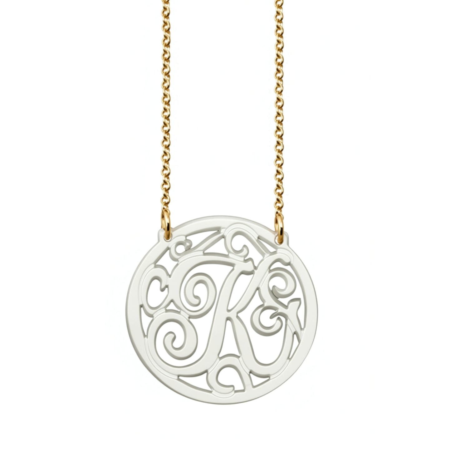 Acrylic Rimmed Initial Necklace The Today Show