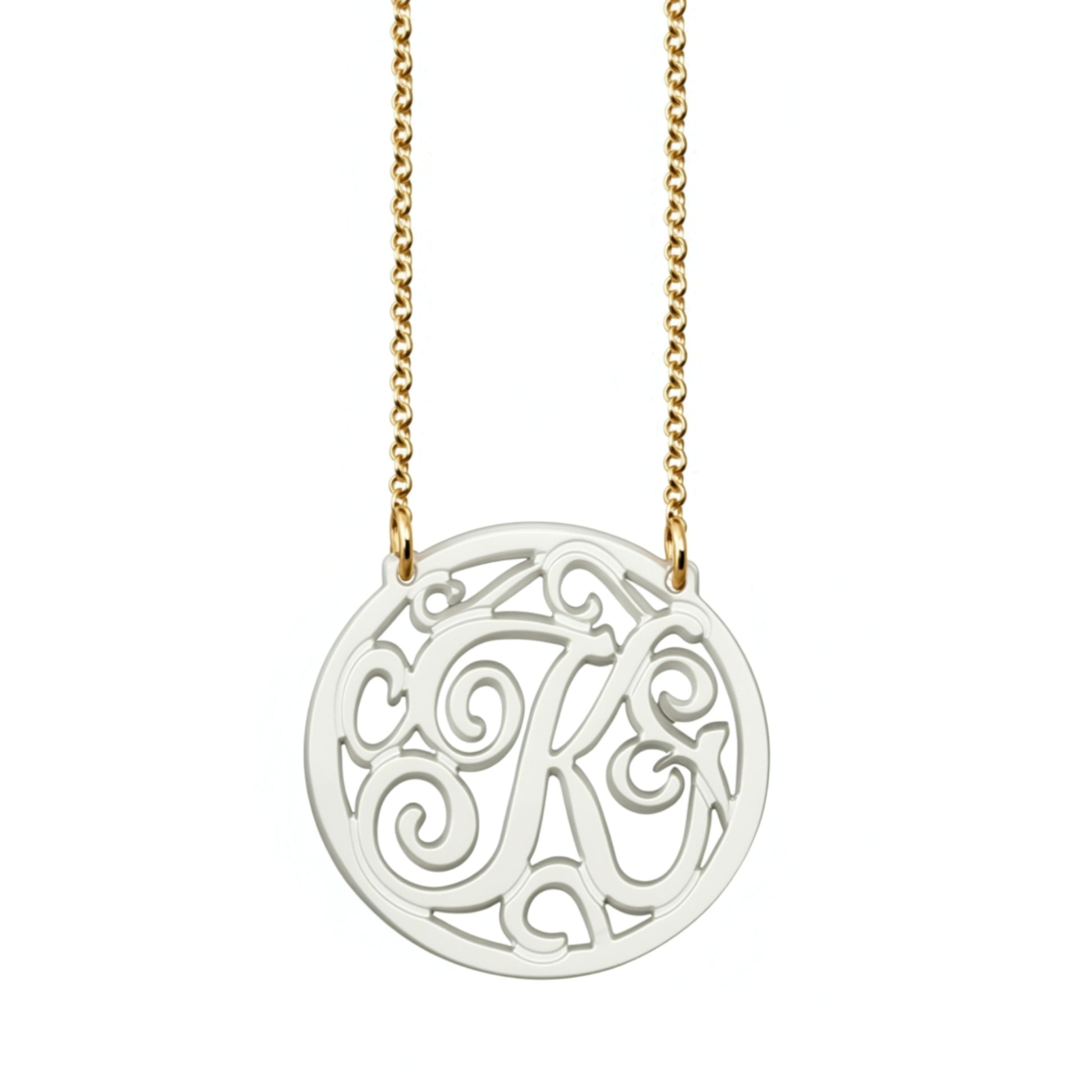 Acrylic Rimmed Initial Necklace The Today Show