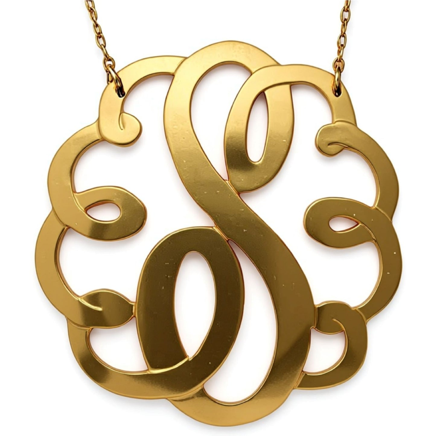 Gold Filled Swirly Initial Necklace-Lauren Conrad