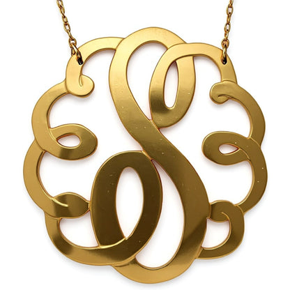 Gold Filled Swirly Initial Necklace-Lauren Conrad