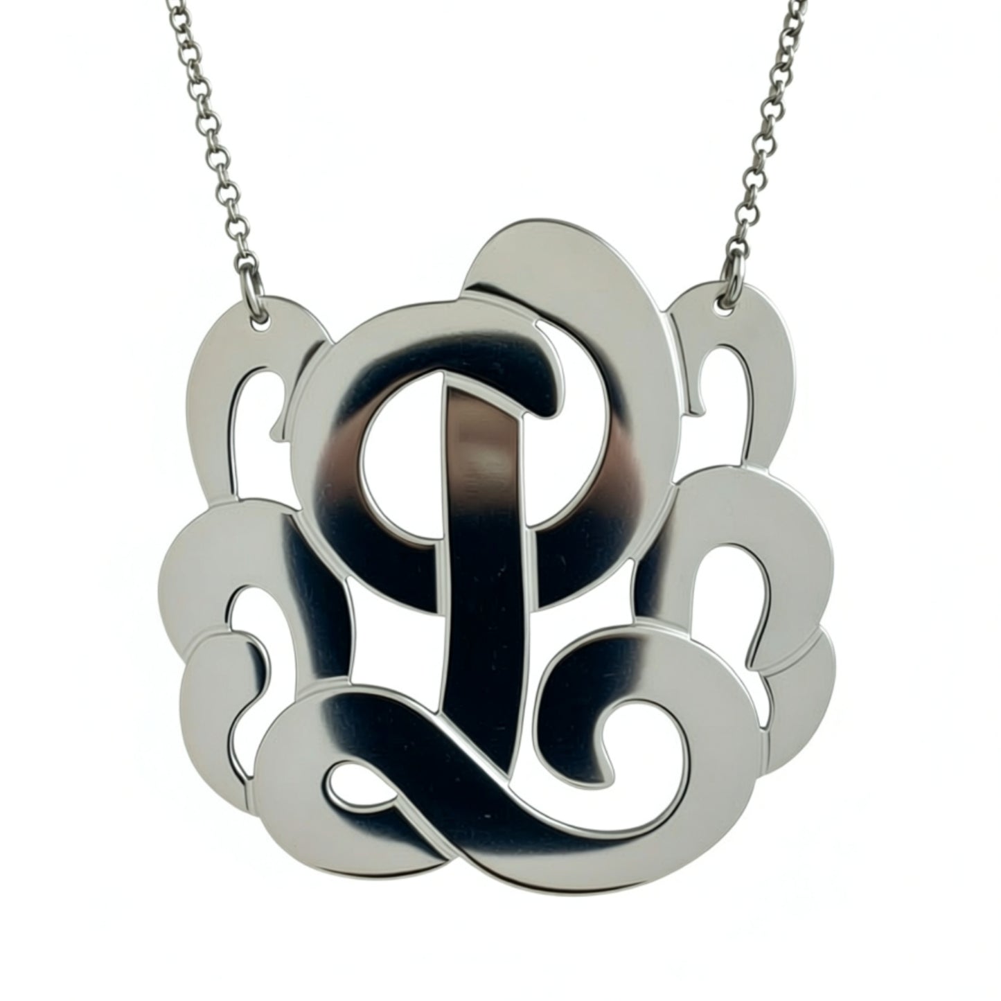 Swirly Initial Necklace 4