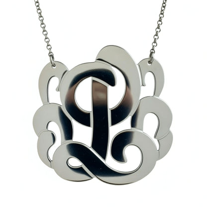 Swirly Initial Necklace 4