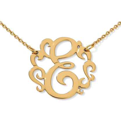 Swirly Initial Necklace