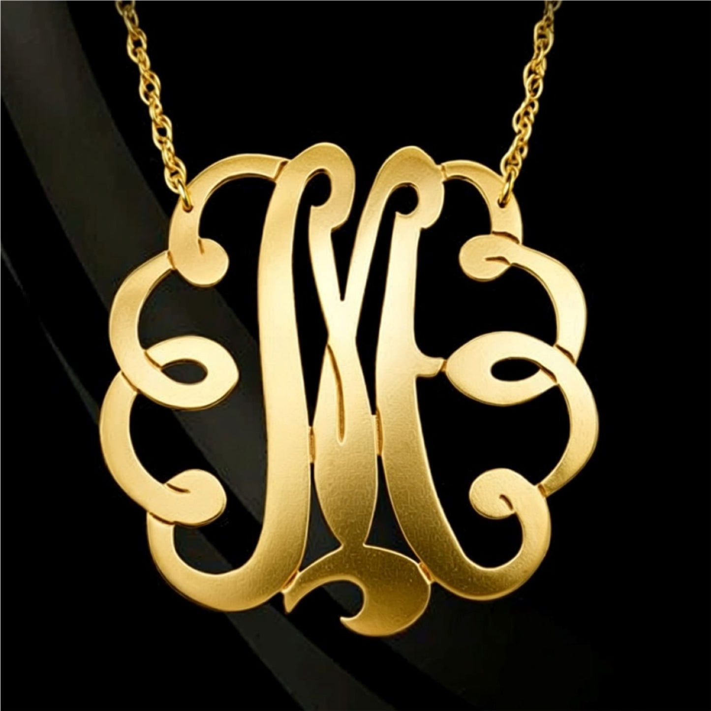Gold Filled Swirly Initial Necklace-Lauren Conrad