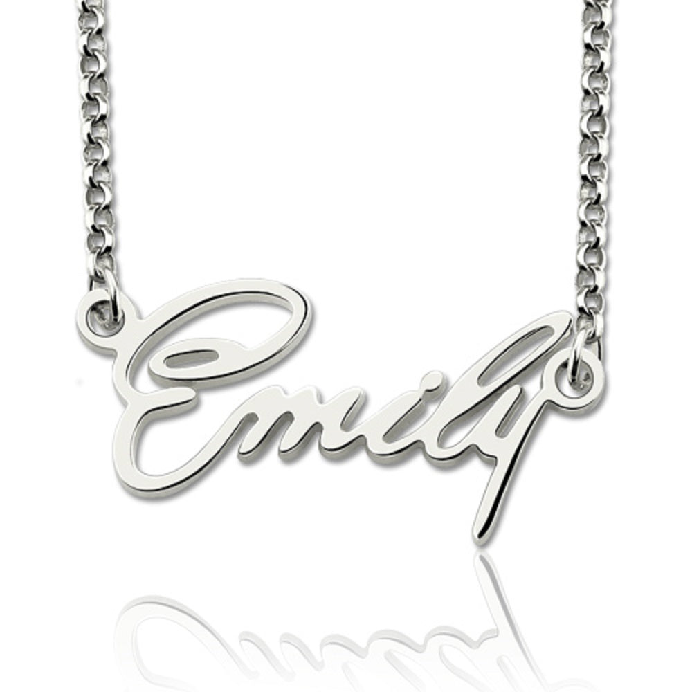 Sterling Silver Tiny Name Necklace