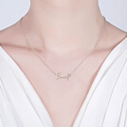 Sterling Silver Tiny Name Necklace 2
