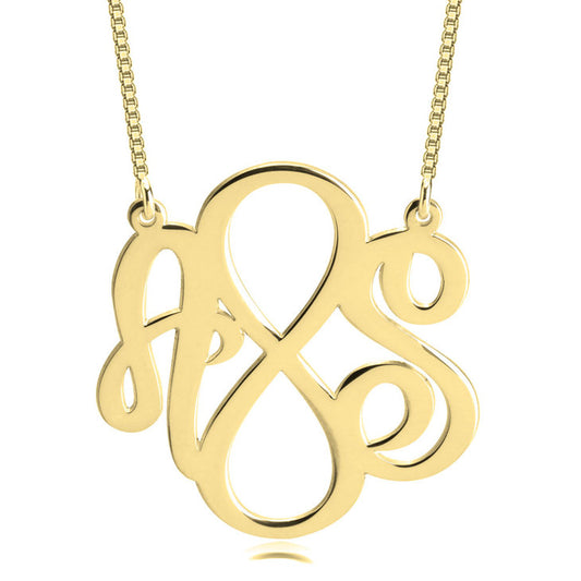 Two Initial Infinity Necklace