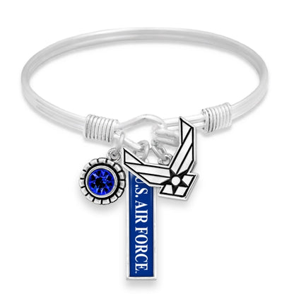 United States Air Force Bangle Charm Bracelet 2