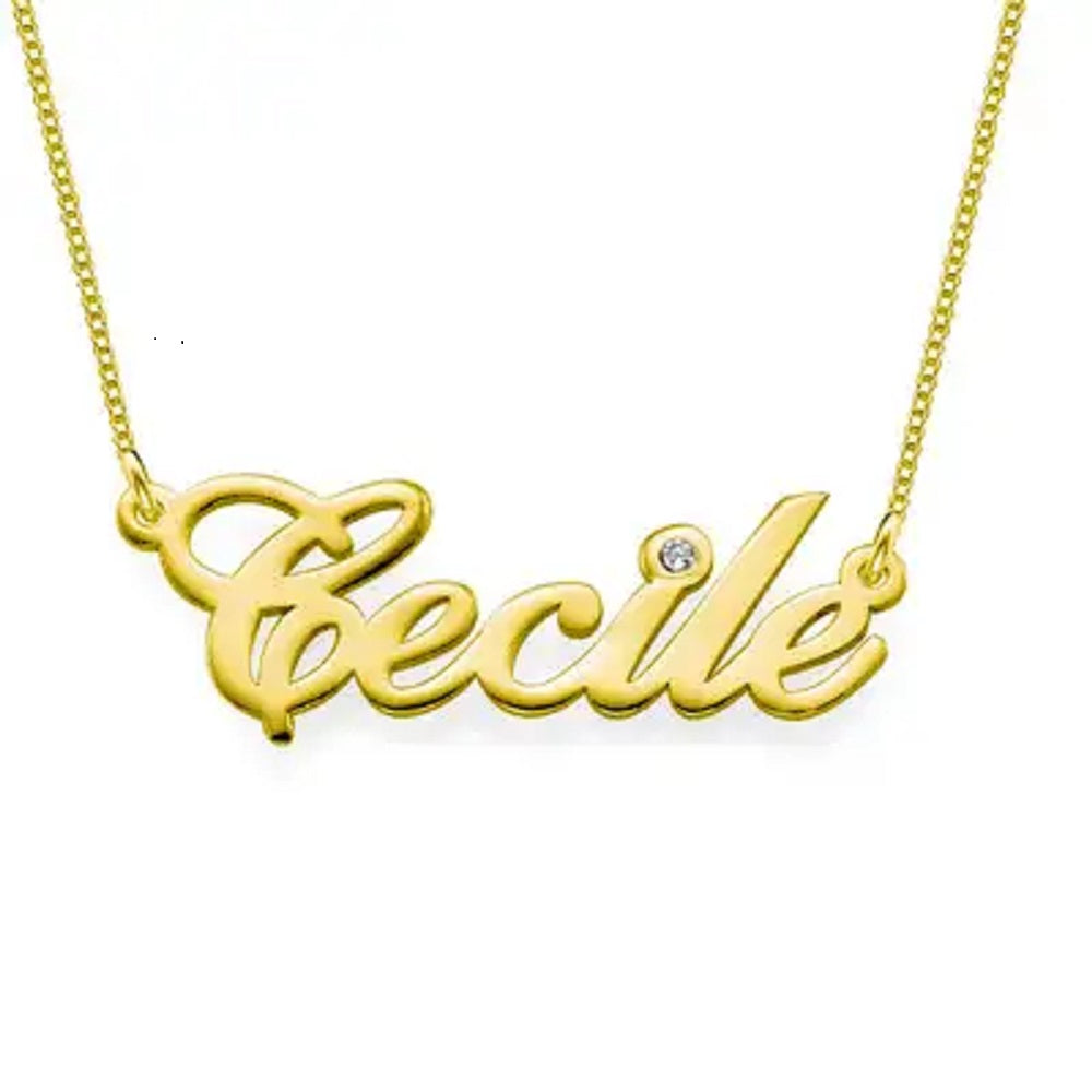 Personalized Name Necklace with Swarovski Crystal Cookie Lyon of
