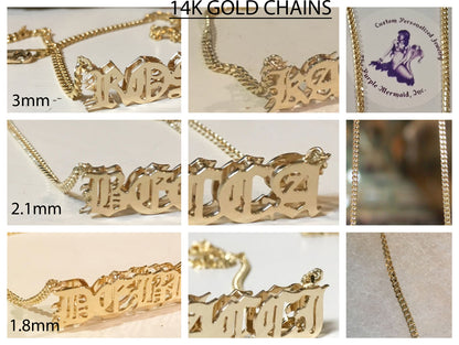 Personalized 3D Gothic Name Necklace-Kourtney/ Khloe/ Kim Kardashian