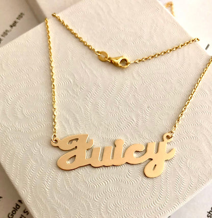 18K Solid Gold Name Necklace 5