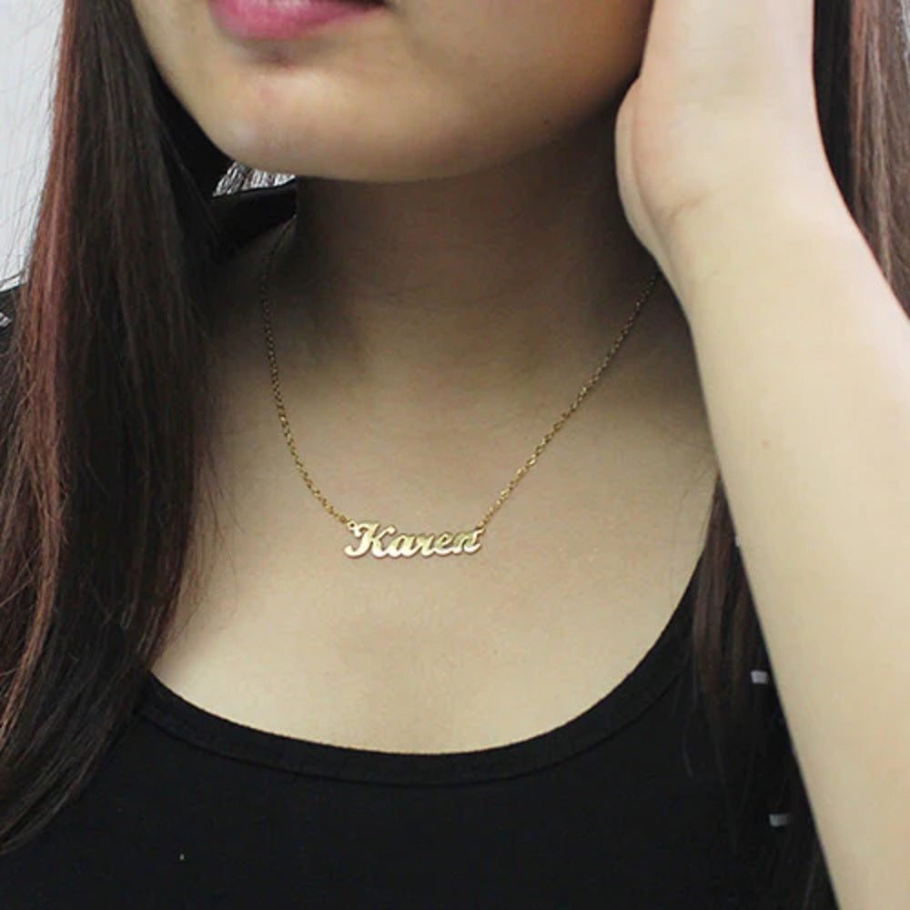 18K Solid Gold Name Necklace 2