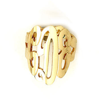 Gold Monogram Ring