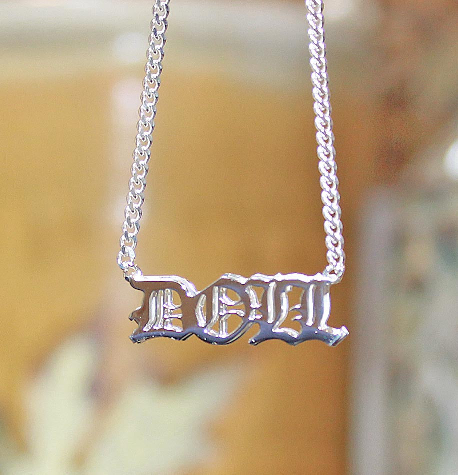 Personalized 3D Name Necklace - sterling silver