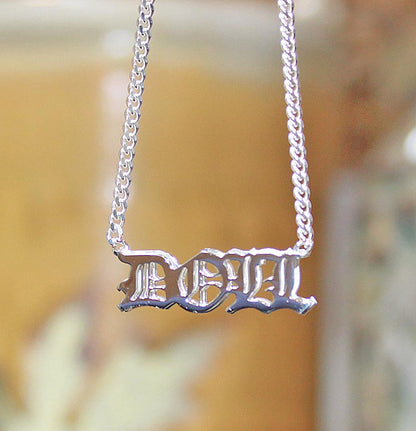 Personalized 3D Name Necklace - sterling silver