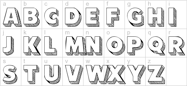 Letras Block 3d Block Letters Font