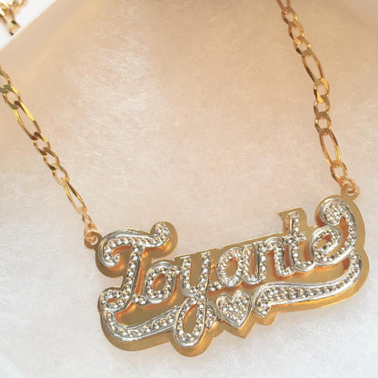Double Plated Nameplate Necklace - Aubrey O'Day 9