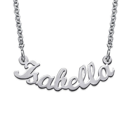 Curved Script Name Necklace