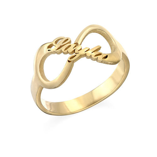Buy Stackable Gold Rings, Engraved Name Ring, Stackable Name Rings, Rings  for Women, Personalized Ring, Mothers Rings With Kids Names Online in India  - Etsy