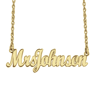 Personalized Mrs Name Necklace