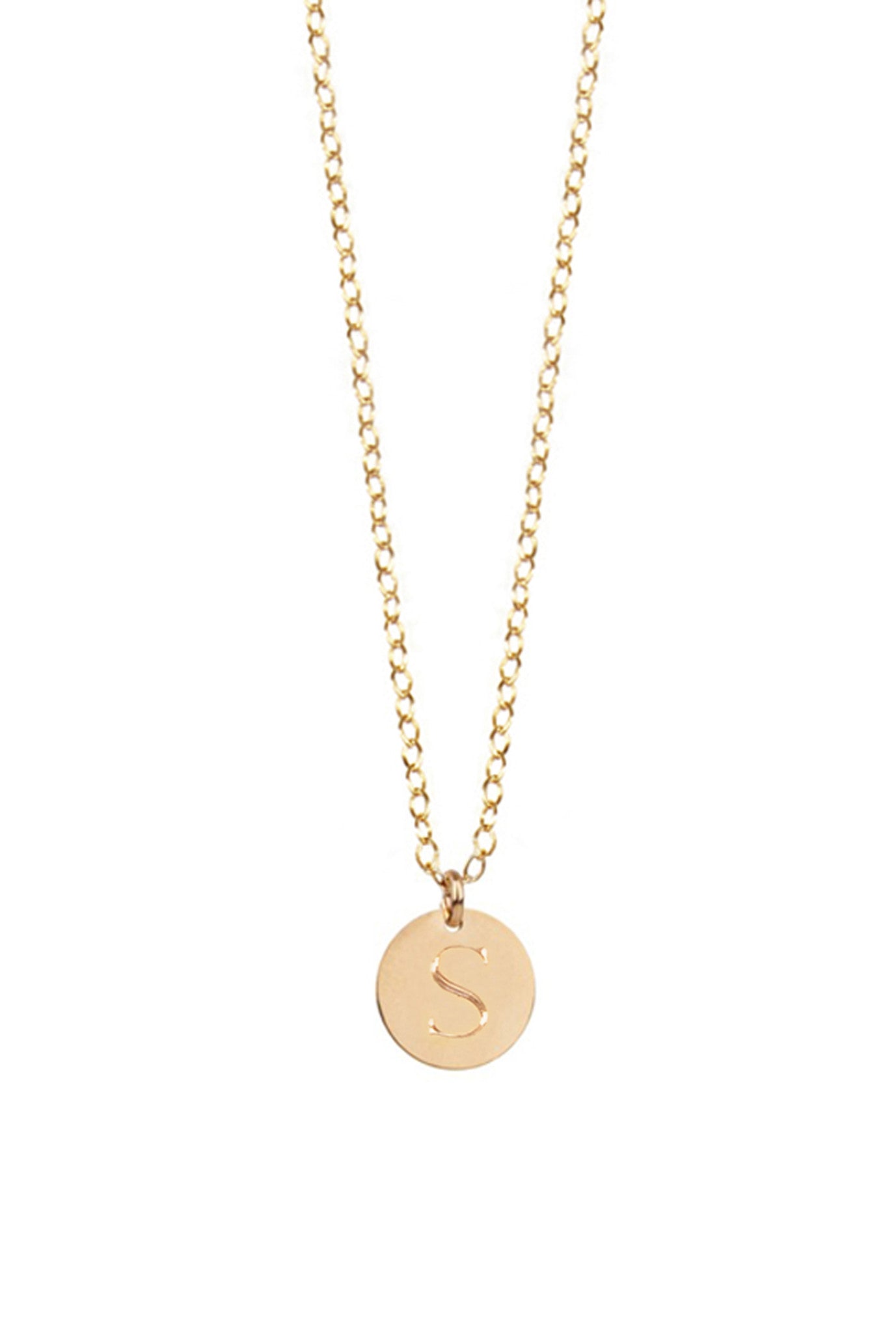 14K Gold Filled Disc Initial Necklace As Seen On Carrie Underwood Alternate 2
